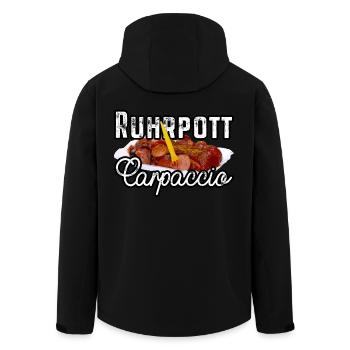 Currywurst Ruhrpott Carpaccio Bratwurst Geschenk - Recycelte Männer Softshell-Jacke von Stanley/Stella - Schwarz - Hinten - AI Model Male 185 light (185cm)