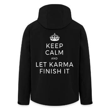 Keep Calm And Let Karma Finish It Yoga Liebe Zen - Recycelte Männer Softshell-Jacke von Stanley/Stella - Schwarz - Hinten - AI Model Male 185 light (185cm)