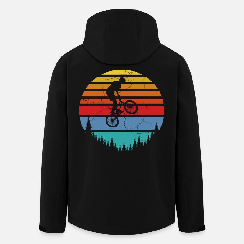 Fahrradfahrer, Biker - Recycelte Männer Softshell-Jacke von Stanley/Stella - Schwarz
