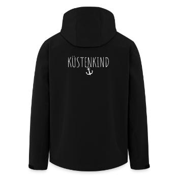 Küstenkind Anker Heimat Norddeutschland Nordsee - Recycelte Männer Softshell-Jacke von Stanley/Stella - Schwarz - Hinten - AI Model Male 185 light (185cm)