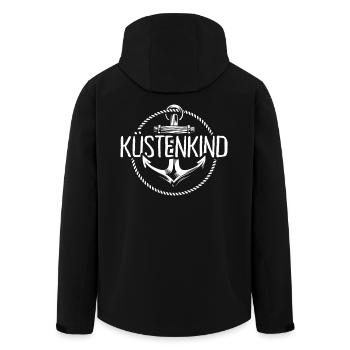 Küstenkind Anker Heimat Norddeutschland Nordsee - Recycelte Männer Softshell-Jacke von Stanley/Stella - Schwarz - Hinten - AI Model Male 185 light (185cm)