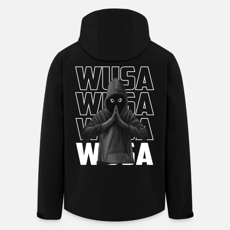 Wusa Meditation - Recycelte Männer Softshell-Jacke von Stanley/Stella - Schwarz