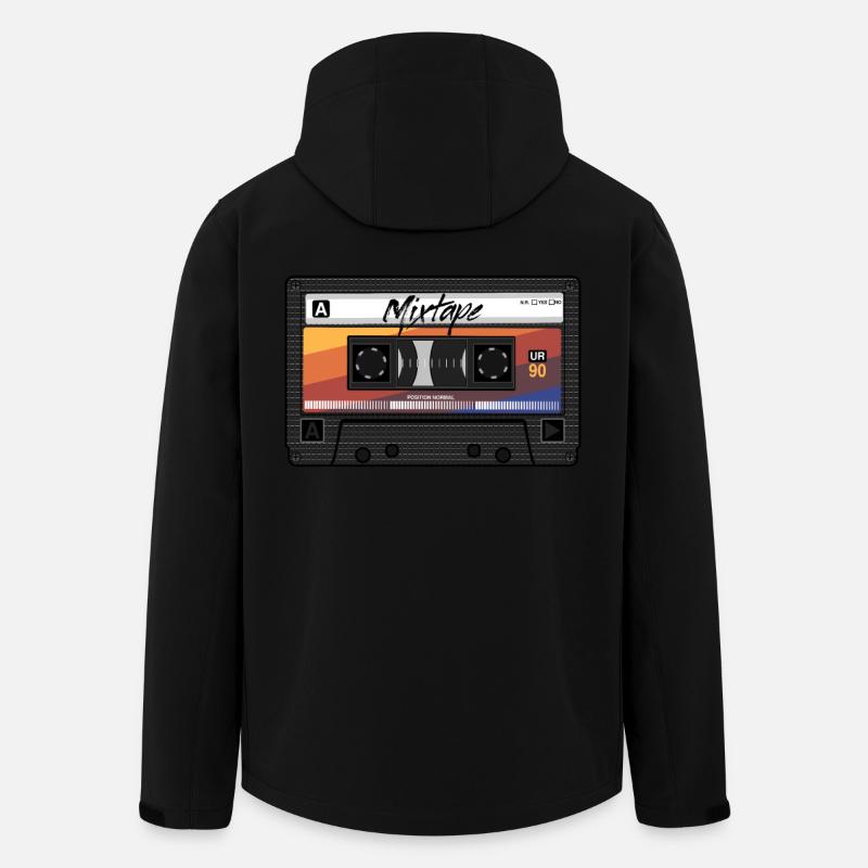 Mixtape Cassette 90s Party 80s Retro Tape - Veste softshell homme en polyester recyclé Stanley/Stella - noir
