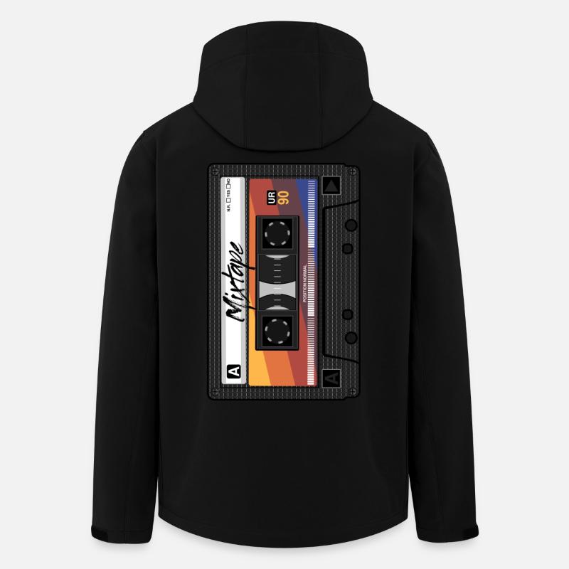 Mixtape Cassette 90s Party 80s Retro Tape - Veste softshell homme en polyester recyclé Stanley/Stella - noir