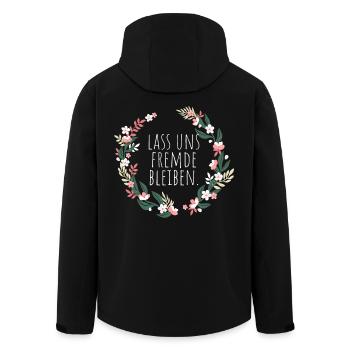 Lass Uns Fremde Bleiben Misanthrop Sozialkontakt - Recycelte Männer Softshell-Jacke von Stanley/Stella - Schwarz - Hinten - AI Model Male 185 light (185cm)