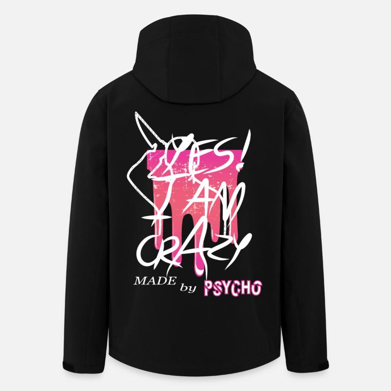 Ja ich bin Verrückt - Recycelte Männer Softshell-Jacke von Stanley/Stella - Schwarz