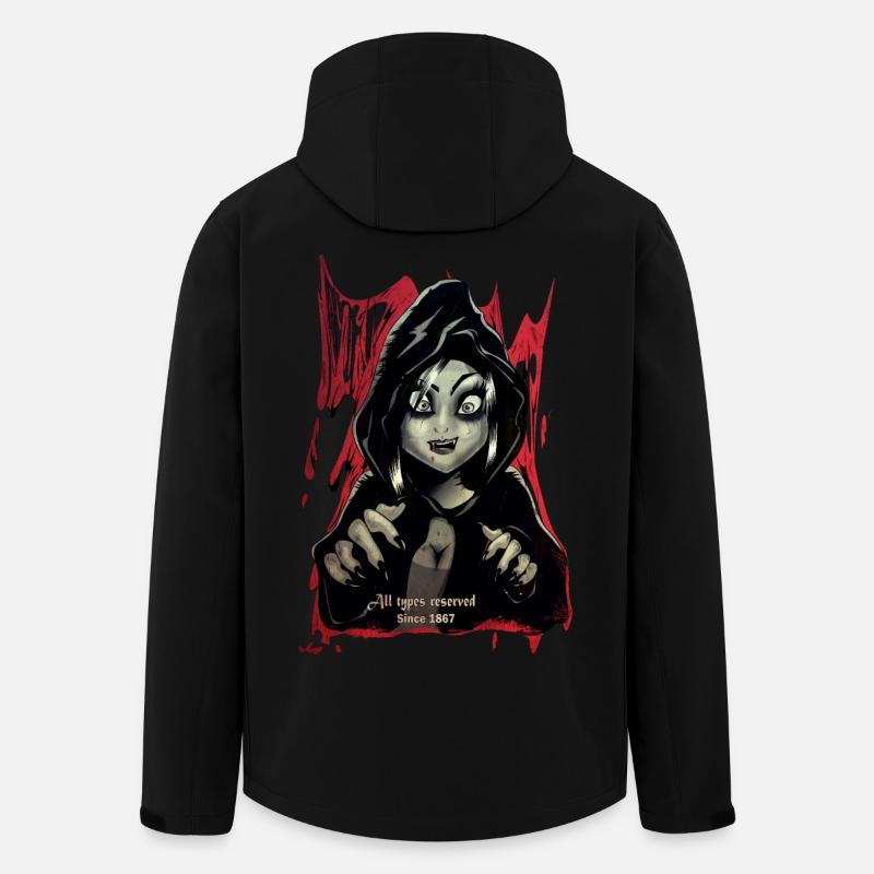 2 vampires - Veste softshell homme en polyester recyclé Stanley/Stella - noir