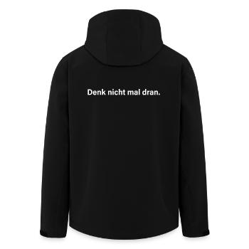 Denk Nicht Mal Dran Gegen Anmache Antisocial Nein - Recycelte Männer Softshell-Jacke von Stanley/Stella - Schwarz - Hinten - AI Model Male 185 light (185cm)