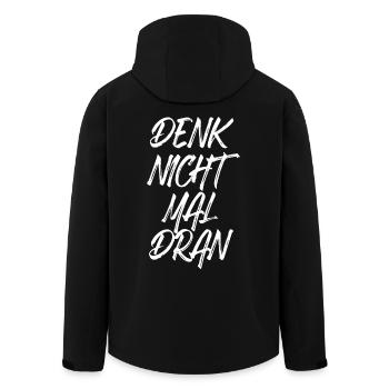 Denk Nicht Mal Dran Gegen Anmache Antisocial Nein - Recycelte Männer Softshell-Jacke von Stanley/Stella - Schwarz - Hinten - AI Model Male 185 light (185cm)