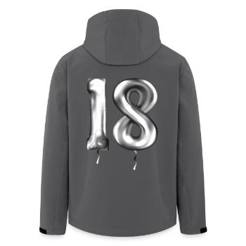 18. Geburtstag Ballons Geburtstagsballons 18 Jahre - Recycelte Männer Softshell-Jacke von Stanley/Stella - Schwarz - Hinten - AI Model Male 185 light (185cm)