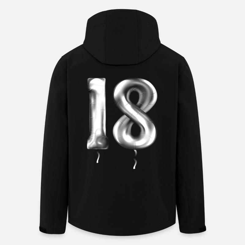 18. Geburtstag Ballons Geburtstagsballons 18 Jahre - Recycelte Männer Softshell-Jacke von Stanley/Stella - Schwarz