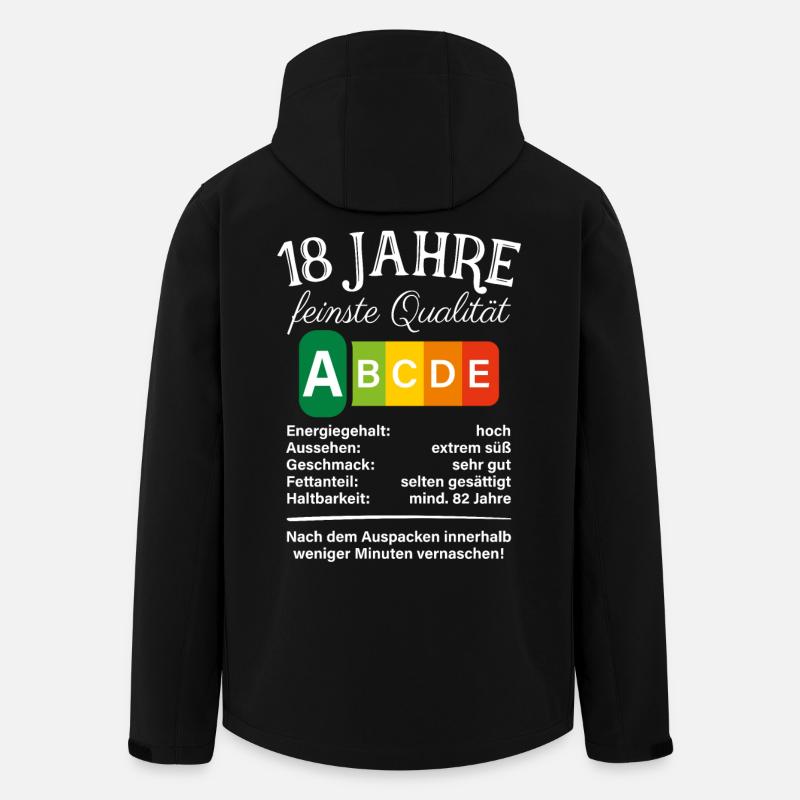 18 Jahre Feinste Qualität Geschenk 18. Geburtstag - Recycelte Männer Softshell-Jacke von Stanley/Stella - Schwarz