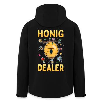 Honig Dealer Bienenzüchter Bienenflüsterer Bienen - Recycelte Männer Softshell-Jacke von Stanley/Stella - Schwarz - Hinten - AI Model Male 185 light (185cm)