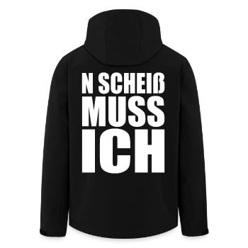 N Scheiß Muss Ich Gar Nichts Nö Einen Scheiss Egal - Recycelte Männer Softshell-Jacke von Stanley/Stella - Schwarz - Hinten - AI Model Male 185 light (185cm)
