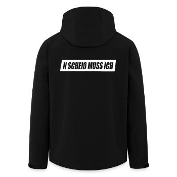 N Scheiß Muss Ich Gar Nichts Nö Einen Scheiss Egal - Recycelte Männer Softshell-Jacke von Stanley/Stella - Schwarz - Hinten - AI Model Male 185 light (185cm)