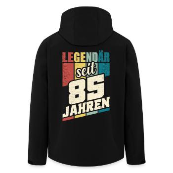 85. Geburtstag Legendär Seit 85 Jahren Legende 85 - Recycelte Männer Softshell-Jacke von Stanley/Stella - Schwarz - Hinten - AI Model Male 185 light (185cm)