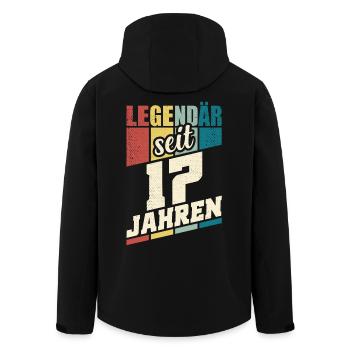 17. Geburtstag Legendär Seit 17 Jahren Legende 17 - Recycelte Männer Softshell-Jacke von Stanley/Stella - Schwarz - Hinten - AI Model Male 185 light (185cm)