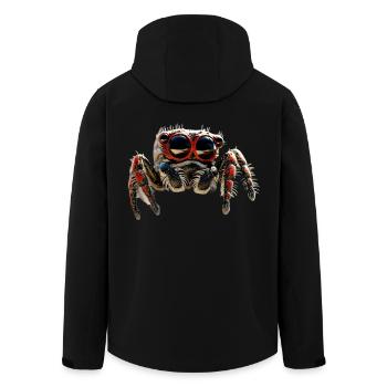 Spinne Springspinne Vogelspinne Tarantula Spinnen - Recycelte Männer Softshell-Jacke von Stanley/Stella - Schwarz - Hinten - AI Model Male 185 light (185cm)