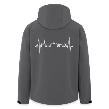 Amsterdam Skyline Niederlande Herzschlag Holland - Recycelte Männer Softshell-Jacke von Stanley/Stella - Anthrazit - Hinten - AI Model Male 185 light (185cm)