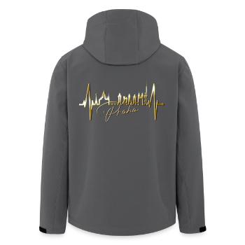 Prag Skyline Herzschlag Tschechien Herz Love Praha - Recycelte Männer Softshell-Jacke von Stanley/Stella - Anthrazit - Hinten - AI Model Male 185 light (185cm)