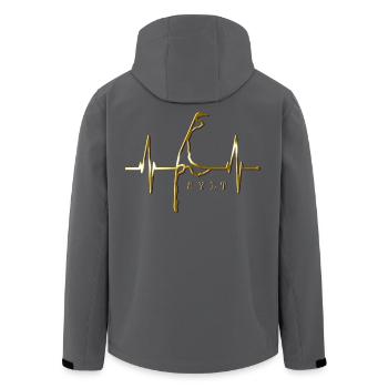 Sylt Skyline North Sea Heartbeat North Frisia Sylter - Men’s Recycled Softshell Jacket by Stanley/Stella - anthracite - Back - AI Model Male 185 light (185cm)