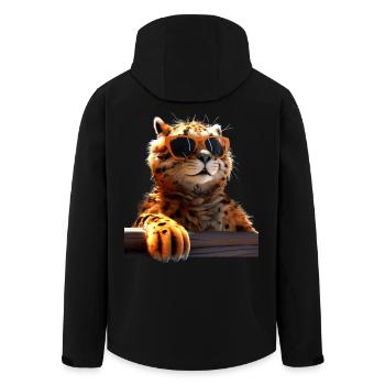 Lunettes de soleil guépard Chats guépard Mignon guépard - Veste softshell homme en polyester recyclé Stanley/Stella - noir - Dos - AI Model Male 185 light (185cm)