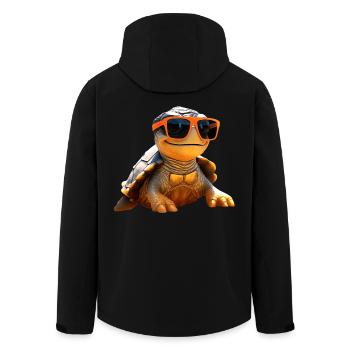 Turtle Reptile Fans Love Cute Turtles - Men’s Recycled Softshell Jacket by Stanley/Stella - black - Back - AI Model Male 185 light (185cm)
