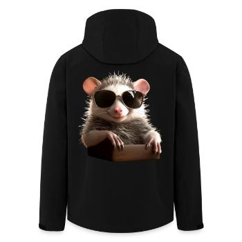 Opossum Opossum Didelphis Opossums mignons Opossum - Veste softshell homme en polyester recyclé Stanley/Stella - noir - Dos - AI Model Male 185 light (185cm)