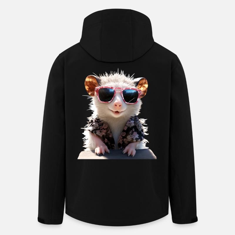Opossum Beutelratte Didelphis Süße Opossums Possum - Recycelte Männer Softshell-Jacke von Stanley/Stella - Schwarz