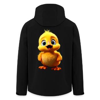 Ente Süße Baby Ente Küken Entenküken Entlein Enten - Recycelte Männer Softshell-Jacke von Stanley/Stella - Schwarz - Hinten - AI Model Male 185 light (185cm)