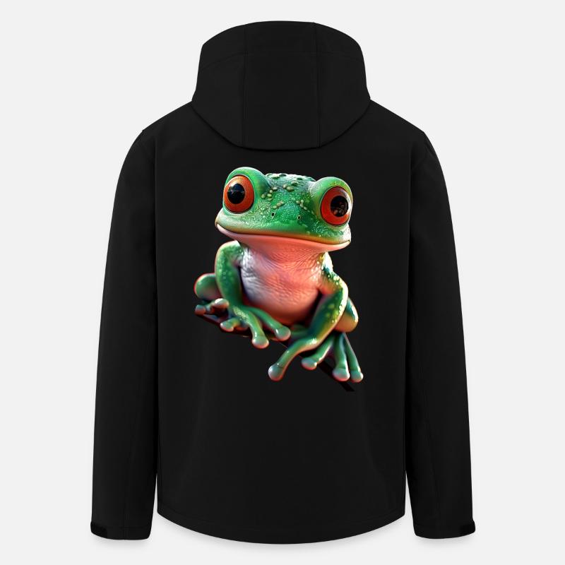 Grenouille Crapaud Grenouille Bébé Grenouilles Grenouille Mignonne - Veste softshell homme en polyester recyclé Stanley/Stella - noir