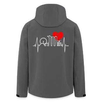 Singapur Skyline Herzschlag Asien Liebe Geschenk - Recycelte Männer Softshell-Jacke von Stanley/Stella - Anthrazit - Hinten - AI Model Male 185 light (185cm)