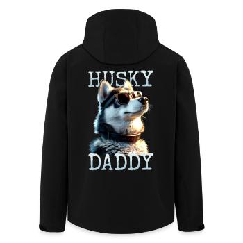 Husky Daddy Dad Vatertag Herrchen Papa Huskys - Recycelte Männer Softshell-Jacke von Stanley/Stella - Schwarz - Hinten - AI Model Male 185 light (185cm)