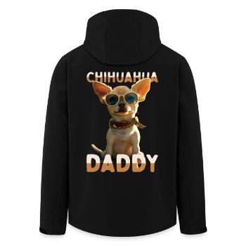 Chihuahua Daddy Dad Father Father's Day Dad Chihuahuas - Men’s Recycled Softshell Jacket by Stanley/Stella - black - Back - AI Model Male 185 light (185cm)