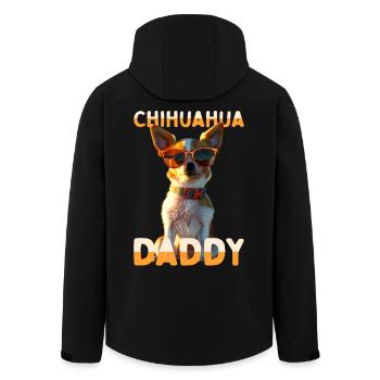 Chihuahua Daddy Dad Father Father's Day Dad Chihuahuas - Men’s Recycled Softshell Jacket by Stanley/Stella - black - Back - AI Model Male 185 light (185cm)