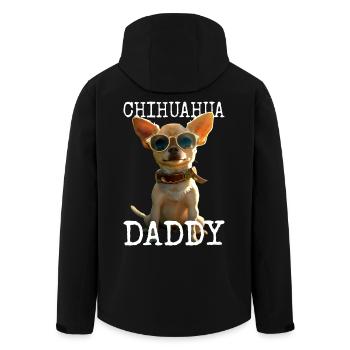 Chihuahua Daddy Dad Father Father's Day Dad Chihuahuas - Men’s Recycled Softshell Jacket by Stanley/Stella - black - Back - AI Model Male 185 light (185cm)