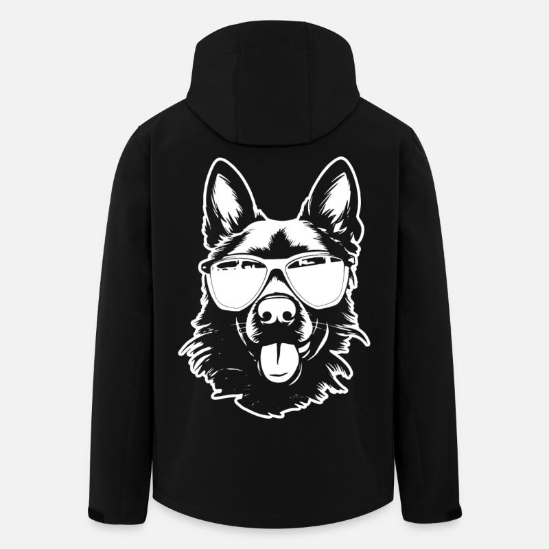 Deutscher Schäferhund Sonnenbrille - Recycelte Männer Softshell-Jacke von Stanley/Stella - Schwarz