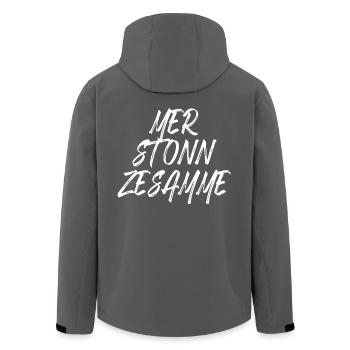 Köln Mer Stonn Zesamme Dom Karneval Kölsch Kölner - Recycelte Männer Softshell-Jacke von Stanley/Stella - Anthrazit - Hinten - AI Model Male 185 light (185cm)