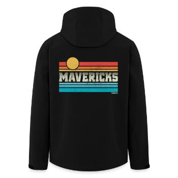 Mavericks Beach Californie Retro Surf Trip Surfeur - Veste softshell homme en polyester recyclé Stanley/Stella - noir - Dos - AI Model Male 185 light (185cm)