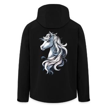 Pony Riding Pony Foal Rider Ponies Riding Pony Farm - Men’s Recycled Softshell Jacket by Stanley/Stella - black - Back - AI Model Male 185 light (185cm)