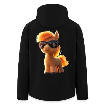 Pony Riding Pony Foal Rider Ponies Riding Pony Farm - Men’s Recycled Softshell Jacket by Stanley/Stella - black - Back - AI Model Male 185 light (185cm)