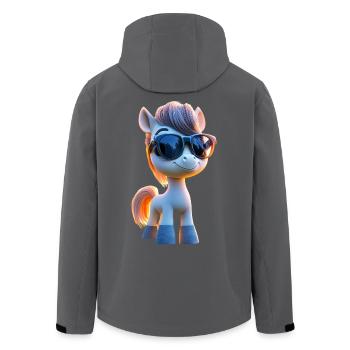 Pony Riding Pony Foal Rider Ponies Riding Pony Farm - Men’s Recycled Softshell Jacket by Stanley/Stella - black - Back - AI Model Male 185 light (185cm)