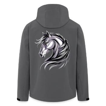 Pony Riding Pony Foal Rider Ponies Riding Pony Farm - Men’s Recycled Softshell Jacket by Stanley/Stella - anthracite - Back - AI Model Male 185 light (185cm)
