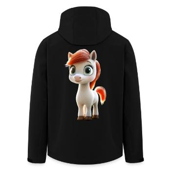 Pony Riding Pony Foal Rider Ponies Riding Pony Farm - Men’s Recycled Softshell Jacket by Stanley/Stella - black - Back - AI Model Male 185 light (185cm)