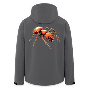 fourmi fourmi de forêt fourmi de feu insecte fourmis mignonnes - Veste softshell homme en polyester recyclé Stanley/Stella - charbon - Dos - AI Model Male 185 light (185cm)