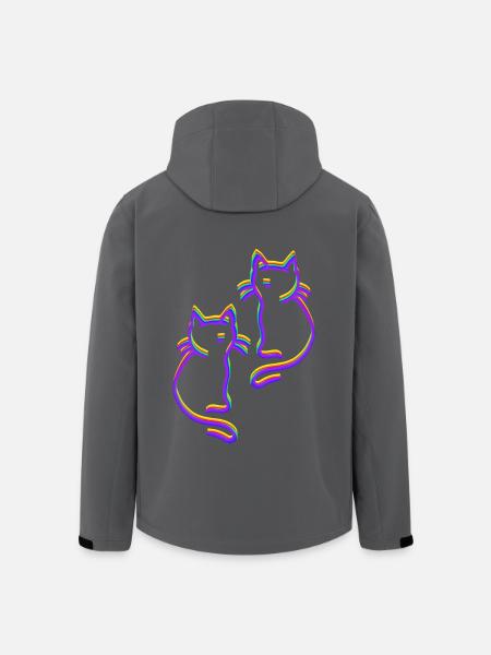 Rainbow Cats LGBT - Men’s Recycled Softshell Jacket by Stanley/Stella - black
