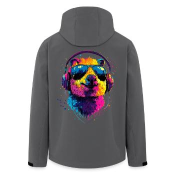 Lunettes de soleil Quokka Arc-en-ciel Australie Quokkas - Veste softshell homme en polyester recyclé Stanley/Stella - noir - Dos - AI Model Male 185 light (185cm)