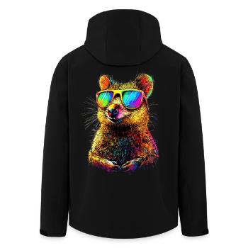 Lunettes de soleil Quokka Rainbow Australia Quokkas - Veste softshell homme en polyester recyclé Stanley/Stella - noir - Dos - AI Model Male 185 light (185cm)