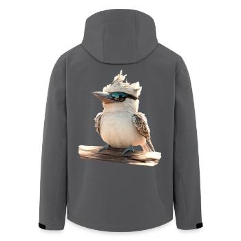 Kookaburra Hunter lit Hans Sweet Bird en riant - Veste softshell homme en polyester recyclé Stanley/Stella - charbon - Dos - AI Model Male 185 light (185cm)