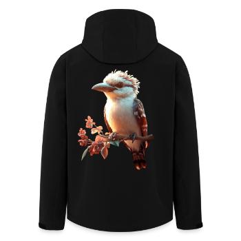 Kookaburra Jägerliest Lachender Hans Süßer Vogel - Recycelte Männer Softshell-Jacke von Stanley/Stella - Schwarz - Hinten - AI Model Male 185 light (185cm)
